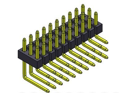 ขั้วต่อพินเฮดเดอร์ 2.00 มม. มุมขวาสามแถว TYPE 3*2PIN ถึง 3*40PIN H=2.00MM