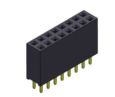 หัวต่อตัวเมีย 2.54 มม. แบบจุ่มสองแถว 2 * 2PIN ถึง 2 * 40PIN H = 11.00 มม.