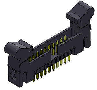 Stright Dip Type Nylon9T หัวต่อหัวต่อกล่อง Ejector Header 2.54mm 2*4-2*32Pin 3AMP