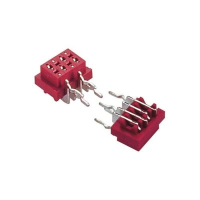 PCB Receptacle Dip Type Connector 1.27mm * 1.5mm Female Right Angle