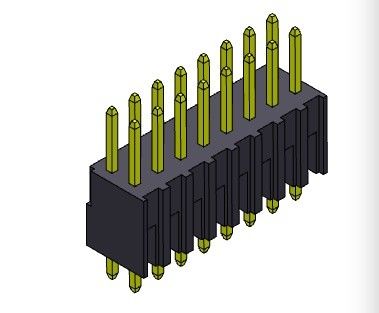 หัวต่อพิน 2.54 มม. สองแถว ประเภทกรมทรัพย์สินทางปัญญา 2 * 2PIN ถึง 2 * 40PIN H = 7.40 มม.