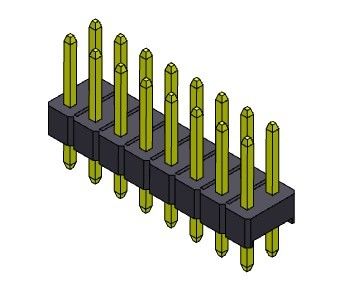 หัวต่อพิน 2.54 มม. สองแถว ประเภทกรมทรัพย์สินทางปัญญา 2*2PIN ถึง 2*40PIN H = 2.54 มม.