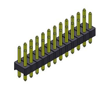 หัวต่อพิน 2.54 มม. สองแถว ประเภทกรมทรัพย์สินทางปัญญา 2*2PIN ถึง 2*40PIN H = 2.54 มม.