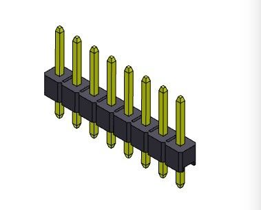 ขั้วต่อหัวเข็ม 2.54 มม. แถวเดียวแบบตรง 1*2PIN ถึง 1*40PIN H=2.54 มม.