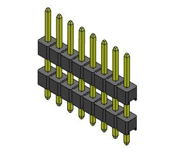 ขั้วต่อหัวเข็ม 2.54 มม. สองแถวแบบตรง 1*2PIN ถึง 1*40PIN