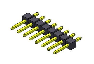 หัวต่อพิน 2.54 มม. แถวเดียว ประเภท DIP 1*2PIN ถึง 1*40PIN H=2.54MM