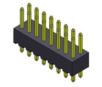 หัวต่อพิน 2.54 มม. สองแถว ประเภทกรมทรัพย์สินทางปัญญา 2*2PIN ถึง 2*40PIN H = 4.3 มม.