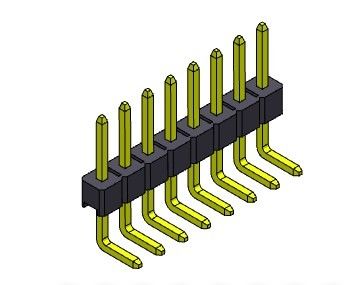 หัวต่อพิน 2.54 มม. แถวเดียว R/A TYPE 1*2PIN ถึง 1*40PIN H=2.54MM