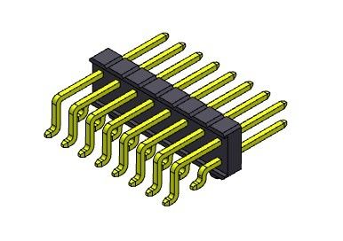 หัวต่อพิน 2.54 มม. แถวเดี่ยวประเภท SMT พร้อมหมุด 2 * 2PIN ถึง 2 * 40PIN H = 2.54 มม.
