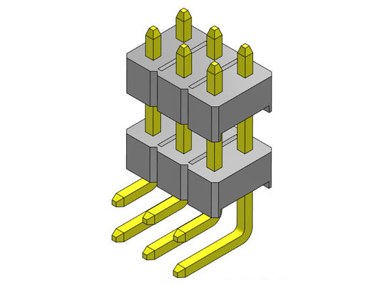 หัวต่อพิน 2.54 มม. สองแถว R/A TYPE 2*2PIN ถึง 2*40PIN H=2.54 มม.