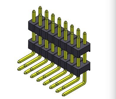 หัวต่อพิน 2.54 มม. สองแถว R/A TYPE 2*2PIN ถึง 2*40PIN H=2.54 มม.
