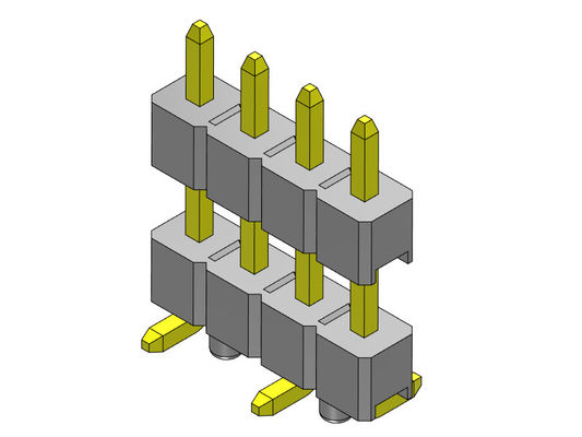 หัวต่อพิน 2.54 มม. สองแถว SMT TYPE พร้อมหมุด 1 * 2PIN ถึง 1 * 40PIN H = 2.54 มม.