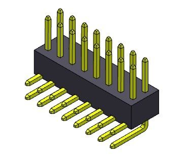 หัวต่อพิน 2.54 มม. แถวเดียว R/A TYPE 2*2PIN ถึง 2*40PIN H=4.30MM