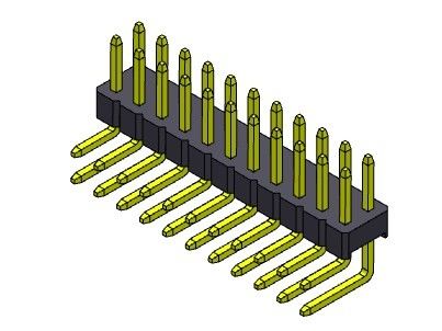 ขั้วต่อพินเฮดเดอร์ 2.00 มม. มุมขวาสองแถว TYPE 2*2PIN ถึง 2*40PIN H=2.00MM