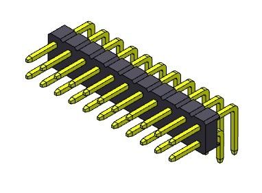 ขั้วต่อพินเฮดเดอร์ 2.00 มม. มุมขวาสองแถว TYPE 2*2PIN ถึง 2*40PIN H=2.00MM