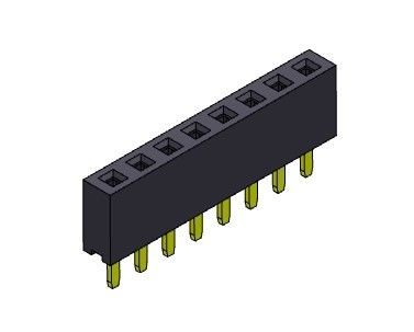 ตัวเชื่อมต่อส่วนหัว PCB 2.54 มม. ตัวเชื่อมต่อประเภทจุ่มแถวเดียว 1 * 2PIN ถึง 1 * 40PIN