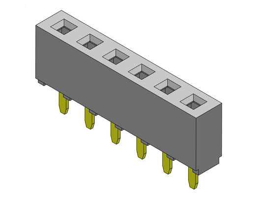 หัวต่อตัวเมีย 2.54 มม. แบบจุ่มแถวเดียว 1 * 2PIN ถึง 1 * 40PIN H = 5.00 มม.