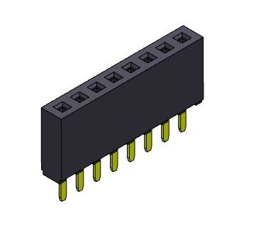 หัวต่อตัวเมีย 2.54 มม. แบบจุ่มแถวเดียว 1 * 2PIN ถึง 1 * 40PIN H = 8.50 มม.