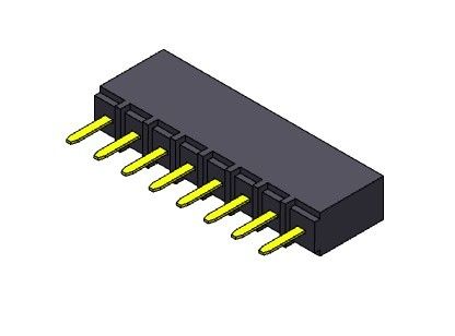หัวต่อตัวเมีย 2.54 มม. แบบจุ่มแถวเดียว 1 * 2PIN ถึง 1 * 40PIN H = 6.80 มม.