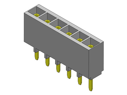 หัวต่อตัวเมีย 2.54 มม. แบบจุ่มแถวเดียว 1 * 2PIN ถึง 1 * 40PIN H = 6.80 มม.