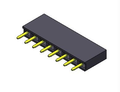 หัวต่อตัวเมีย 2.54 มม. แบบจุ่มแถวเดียว 1 * 2PIN ถึง 1 * 40PIN H = 7.10 มม.