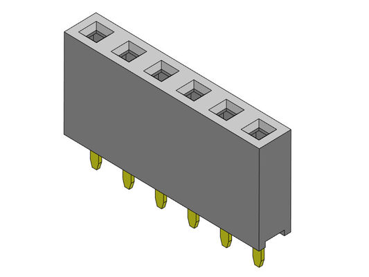 หัวต่อตัวเมีย 2.54 มม. แบบจุ่มแถวเดียว 1 * 2PIN ถึง 1 * 40PIN H = 7.10 มม.