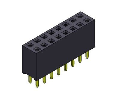 หัวต่อตัวเมีย 2.54 มม. แบบจุ่มสองแถว 2 * 2PIN ถึง 2 * 40PIN H = 8.50 มม.