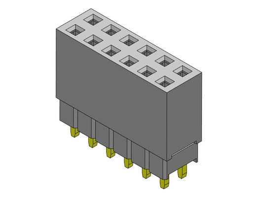 หัวต่อตัวเมีย 2.54 มม. สองแถวยกระดับกดพอดีประเภท 2 * 2PIN ถึง 2 * 40PIN