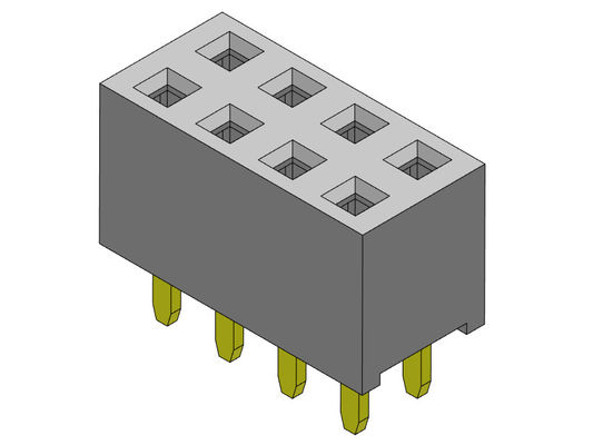 หัวต่อตัวเมีย 2.54 มม. แบบจุ่มสองแถว 2 * 2PIN ถึง 2 * 40PIN H = 5.65 มม.