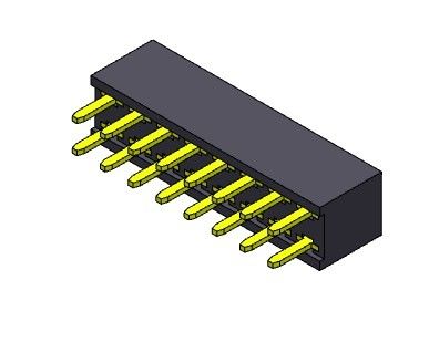 หัวต่อตัวเมีย 2.54 มม. แบบจุ่มสองแถว 2 * 2PIN ถึง 2 * 40PIN H = 5.65 มม.