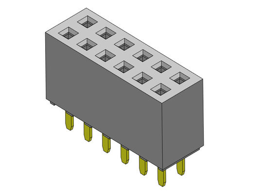 หัวต่อตัวเมีย 2.54 มม. แบบจุ่มสองแถว 2 * 2PIN ถึง 2 * 40PIN H = 8.50 มม.