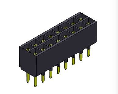 หัวต่อตัวเมีย 2.54 มม. ประเภทจุ่มสองแถว 2 * 2PIN ถึง 2 * 40PIN H = 6.80 มม. รายการด้านล่าง
