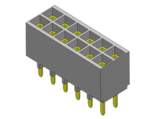 หัวต่อตัวเมีย 2.54 มม. ประเภทจุ่มสองแถว 2 * 2PIN ถึง 2 * 40PIN H = 6.80 มม. รายการด้านล่าง