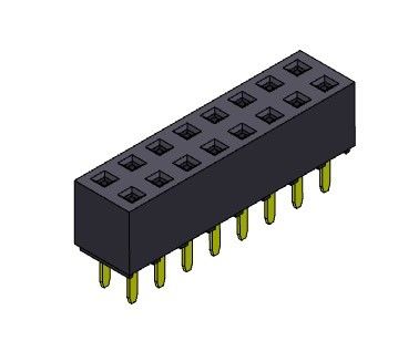 หัวต่อตัวเมีย 2.54 มม. แบบจุ่มสองแถว 2 * 2PIN ถึง 2 * 40PIN H = 5.60 มม.