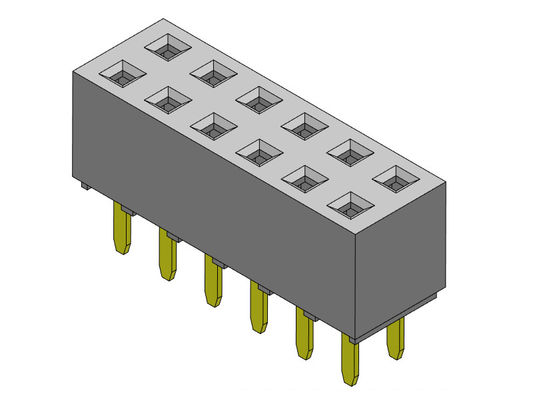 หัวต่อตัวเมีย 2.54 มม. แบบจุ่มสองแถว 2 * 2PIN ถึง 2 * 40PIN H = 5.60 มม.