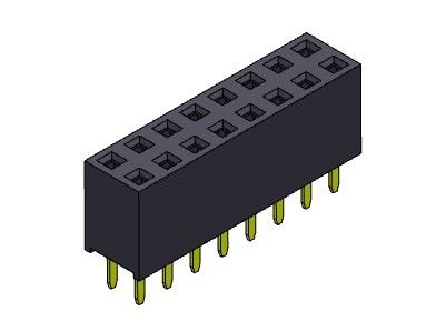 หัวต่อตัวเมีย 2.54 มม. แบบจุ่มสองแถว 2 * 2PIN ถึง 2 * 40PIN H = 7.10 มม.