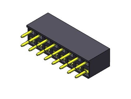 หัวต่อตัวเมีย 2.54 มม. แบบจุ่มสองแถว 2 * 2PIN ถึง 2 * 40PIN H = 7.10 มม.