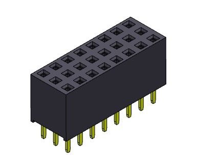 สามแถว Dip TYPE ขั้วต่อพินตัวเมีย 2.54 มม. 3 * 3PIN ถึง 3 * 40PIN