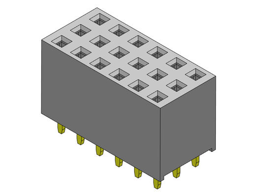 สามแถว Dip TYPE ขั้วต่อพินตัวเมีย 2.54 มม. 3 * 3PIN ถึง 3 * 40PIN