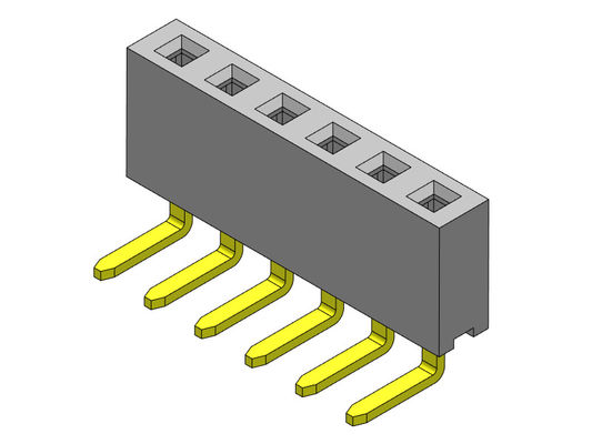 หัวต่อตัวเมีย 2.54 มม. มุมขวาจุ่มประเภท 1 * 2PIN ถึง 1 * 40PIN H = 5.70 มม.
