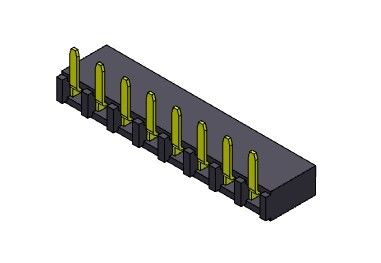 หัวต่อตัวเมีย 2.54 มม. มุมขวาจุ่มประเภท 1 * 2PIN ถึง 1 * 40PIN H = 5.00 มม.