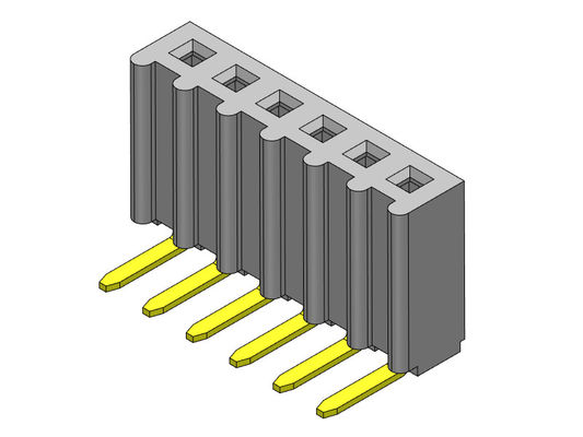 หัวต่อ PCB มุมขวา 2.54 มม. หัวเข็มหญิงประเภท Dip 1 * 2PIN ถึง 1 * 40PIN