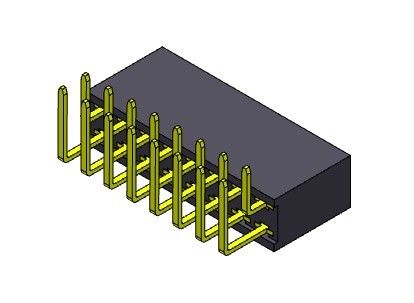 R / A Dip TYPE 2.54 มม. หัวต่อตัวเมีย 1 * 2PIN ถึง 1 * 40PIN H = 8.50 มม.
