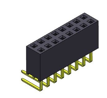 R / A Dip TYPE 2.54 มม. หัวต่อตัวเมีย 1 * 2PIN ถึง 1 * 40PIN H = 8.50 มม.