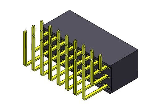 หัวต่อ PCB หญิง 2.54 มม. สามแถว R / A Dip TYPE 3 * 3PIN ถึง 3 * 40PIN