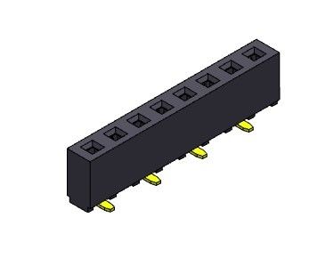 หัวต่อตัวเมีย 2.54 มม. แถวเดียว SMT TYPE 1 * 2PIN ถึง 1 * 40PIN H = 5.00 มม.