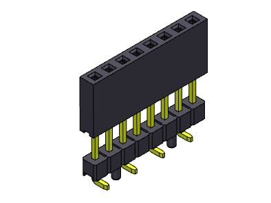 ตัวเชื่อมต่อส่วนหัวหญิง 2.54 มม. แถวเดียวยกระดับกดพอดี SMT ประเภท 1 * 2PIN ถึง 1 * 40PIN