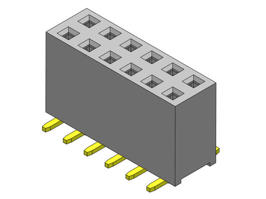 ขั้วต่อส่วนหัวของแผงวงจร SMT TYPE 2.54 มม. 2 * 2PIN ถึง 2 * 40PIN H = 8.50 มม.