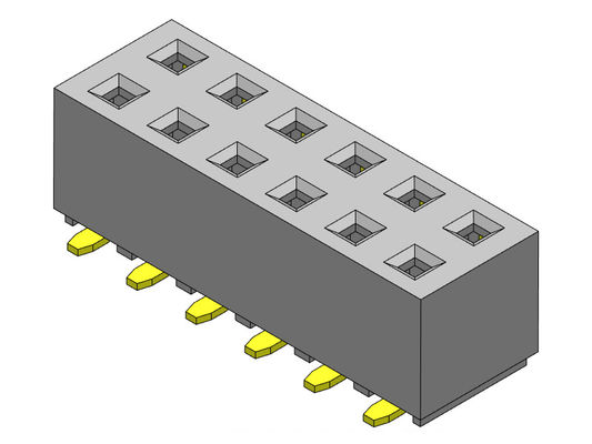 หัวต่อตัวเมีย 2.54 มม. สองแถว SMT TYPE 2 * 2PIN ถึง 2 * 40PIN H = 5.00 มม.
