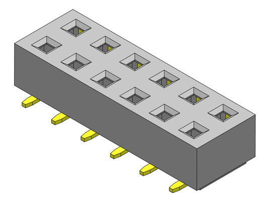 หัวต่อตัวเมีย 2.54 มม. สองแถว SMT TYPE 2 * 2PIN ถึง 2 * 40PIN H = 3.50 มม.